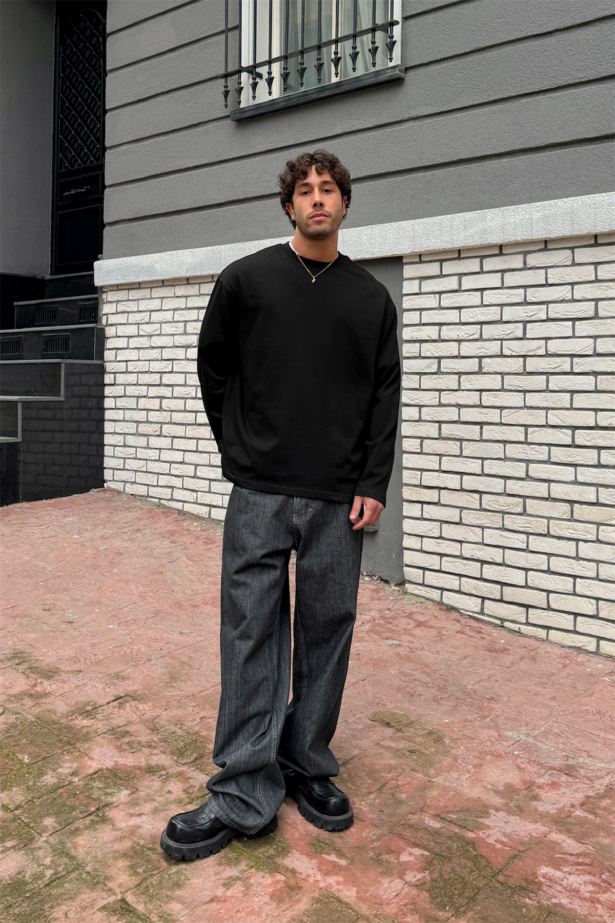 Basic Oversize Uzun Kol Tişört