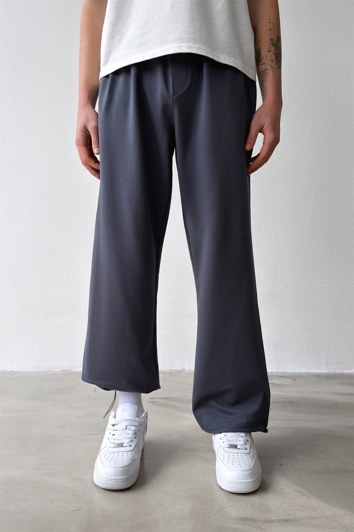 Basic Paça Stoper Antrasit Eşofman Altı