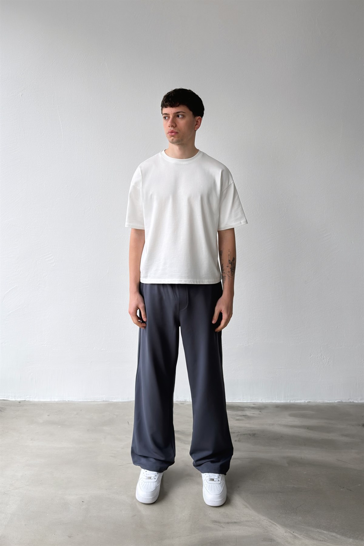 Basic Paça Stoper Antrasit Eşofman Altı