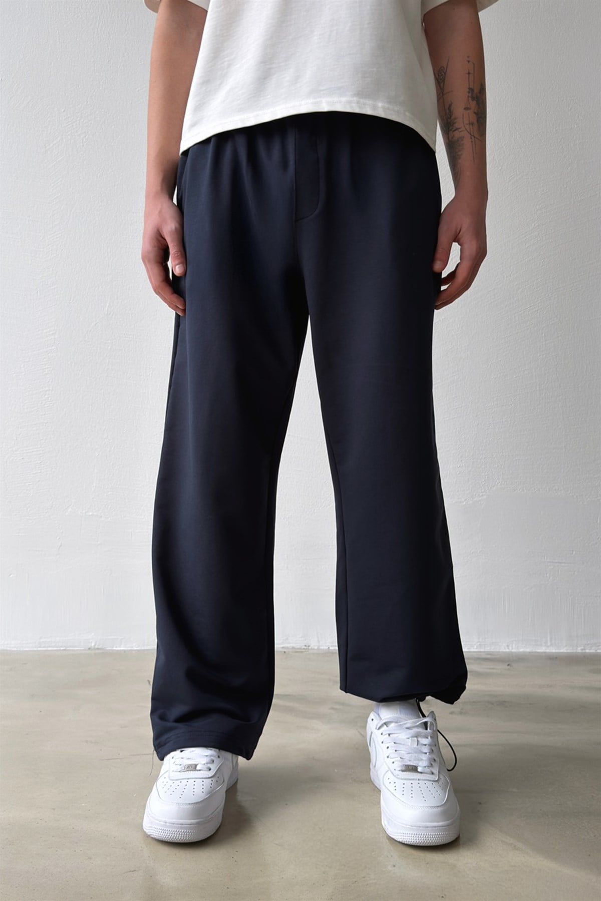 Basic Paça Stoper Lacivert Eşofman Altı