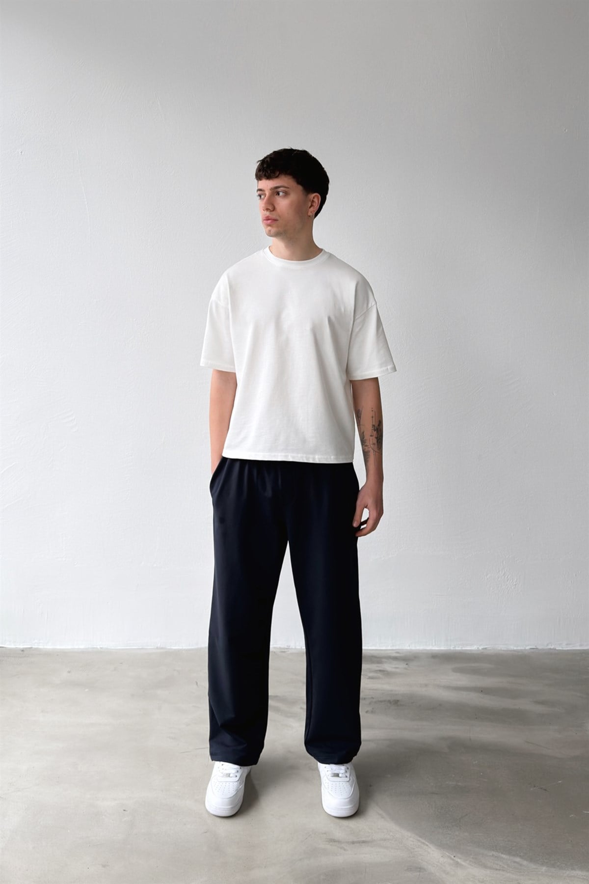 Basic Paça Stoper Lacivert Eşofman Altı