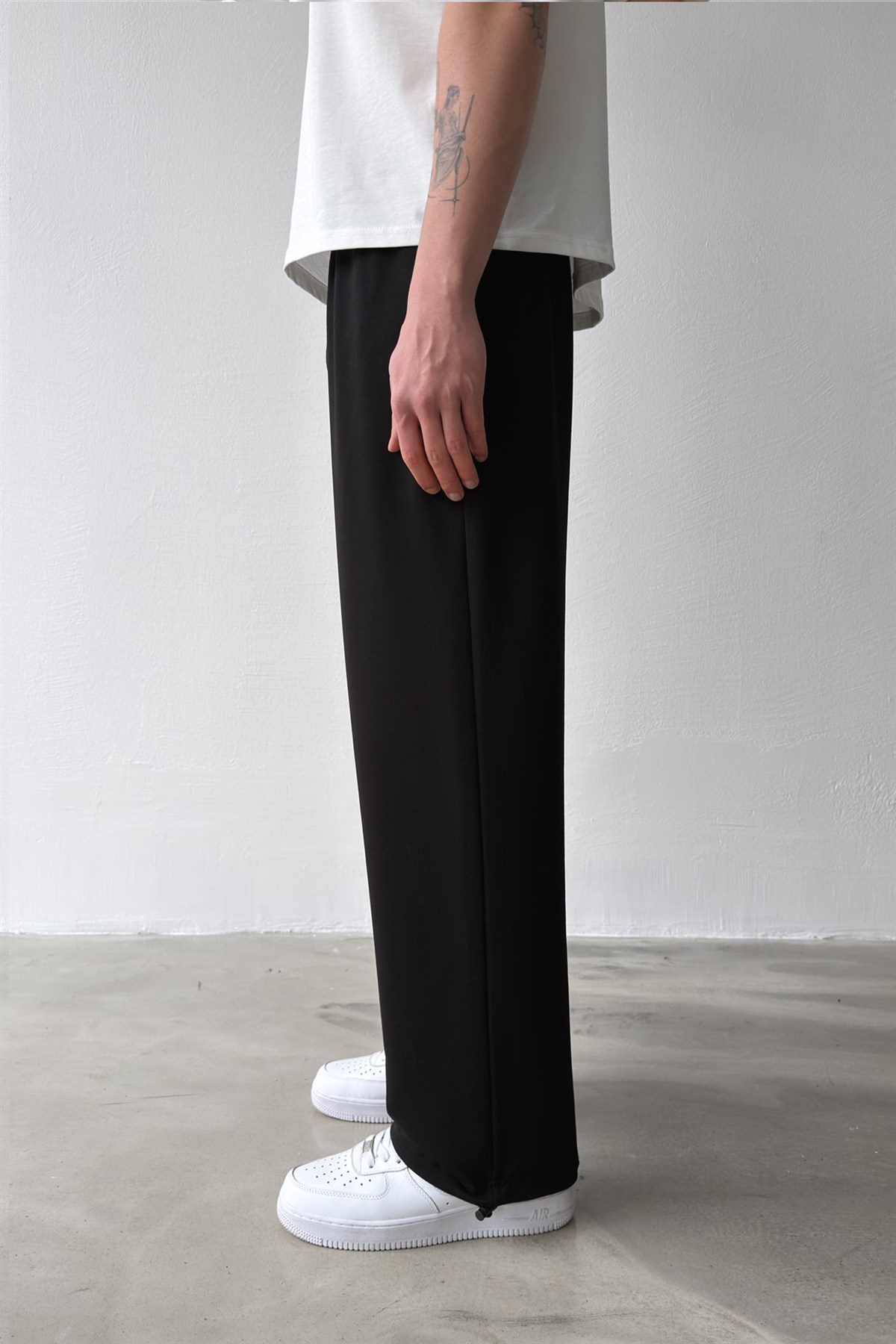 Basic Paça Stoper Siyah Eşofman Altı