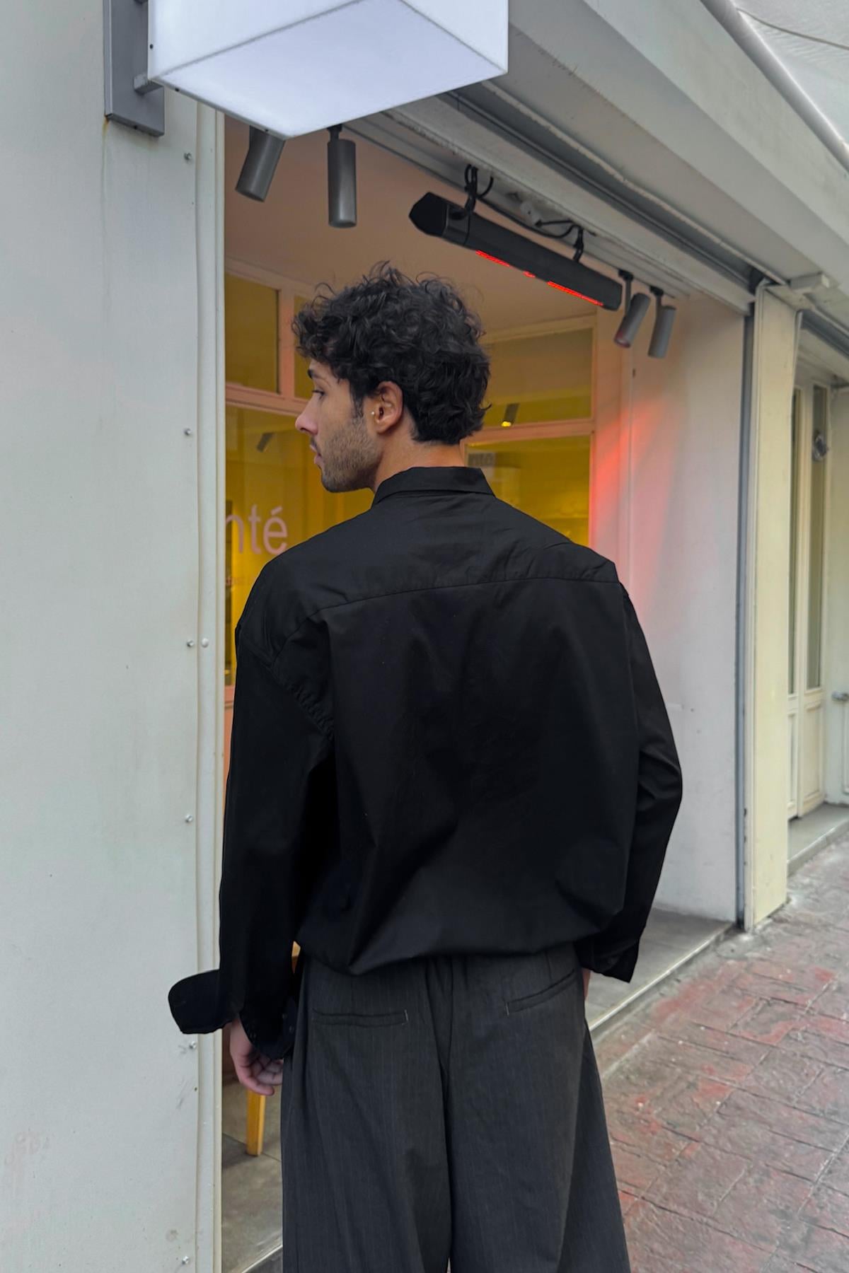 Basic Poplin Gömlek Siyah