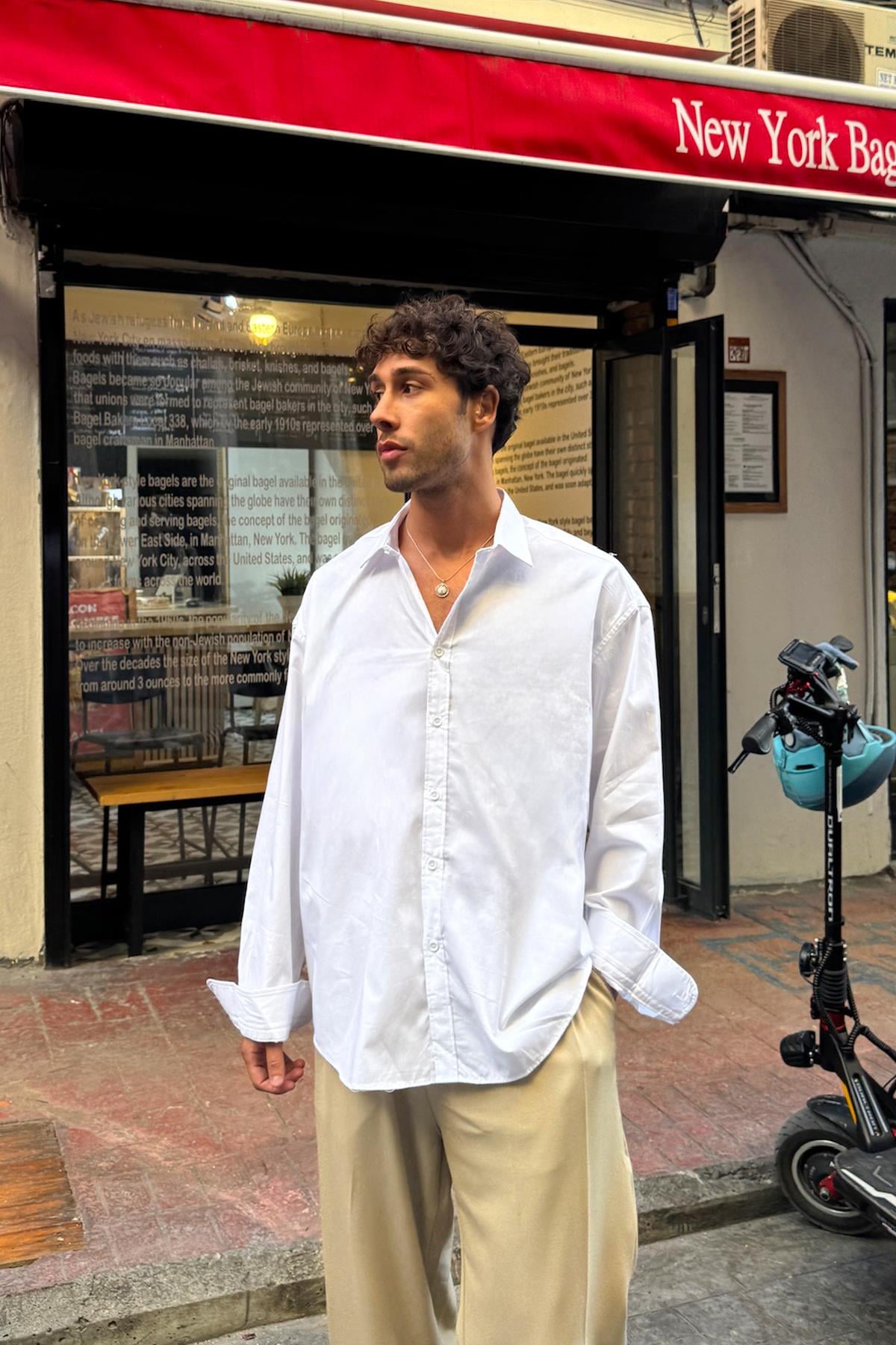 Basic Poplin Gömlek Beyaz