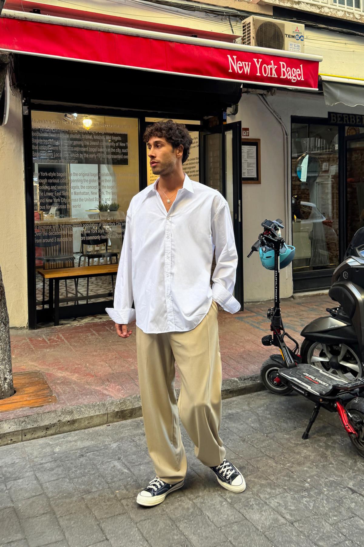 Basic Poplin Gömlek Beyaz