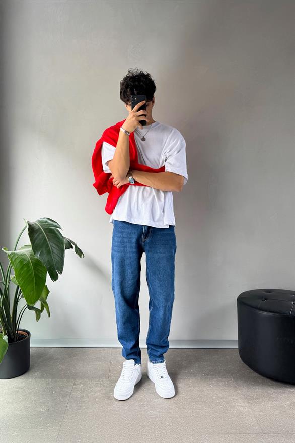 Basic Regular Koyu Mavi Jean
