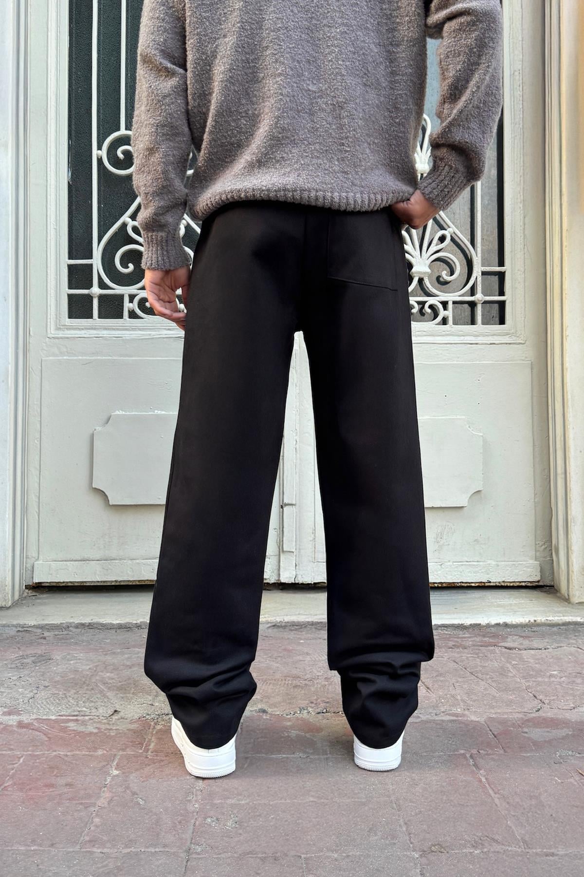 Basic Regular Gabardin Pantolon Siyah