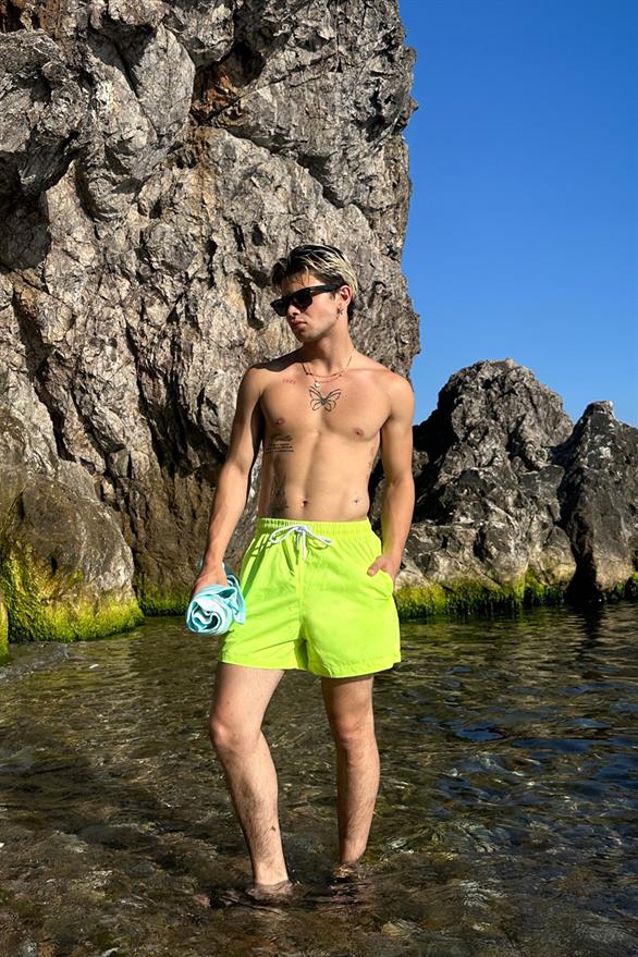 Basic Deniz Şortu Sarı