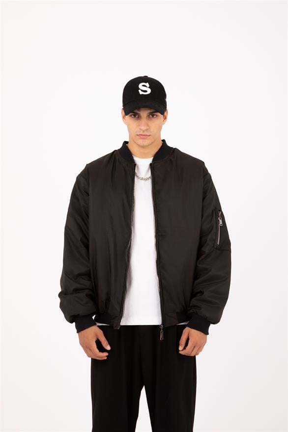 Basic Siyah Bomber Ceket