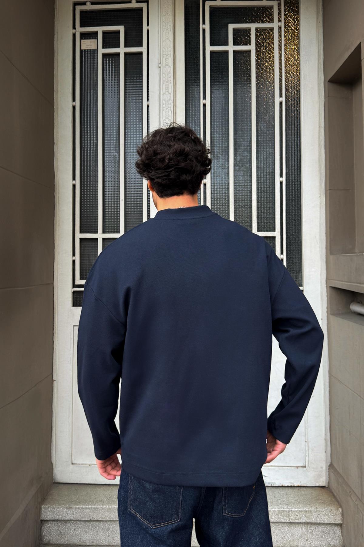 Basic Uzun Kollu Tişört Lacivert