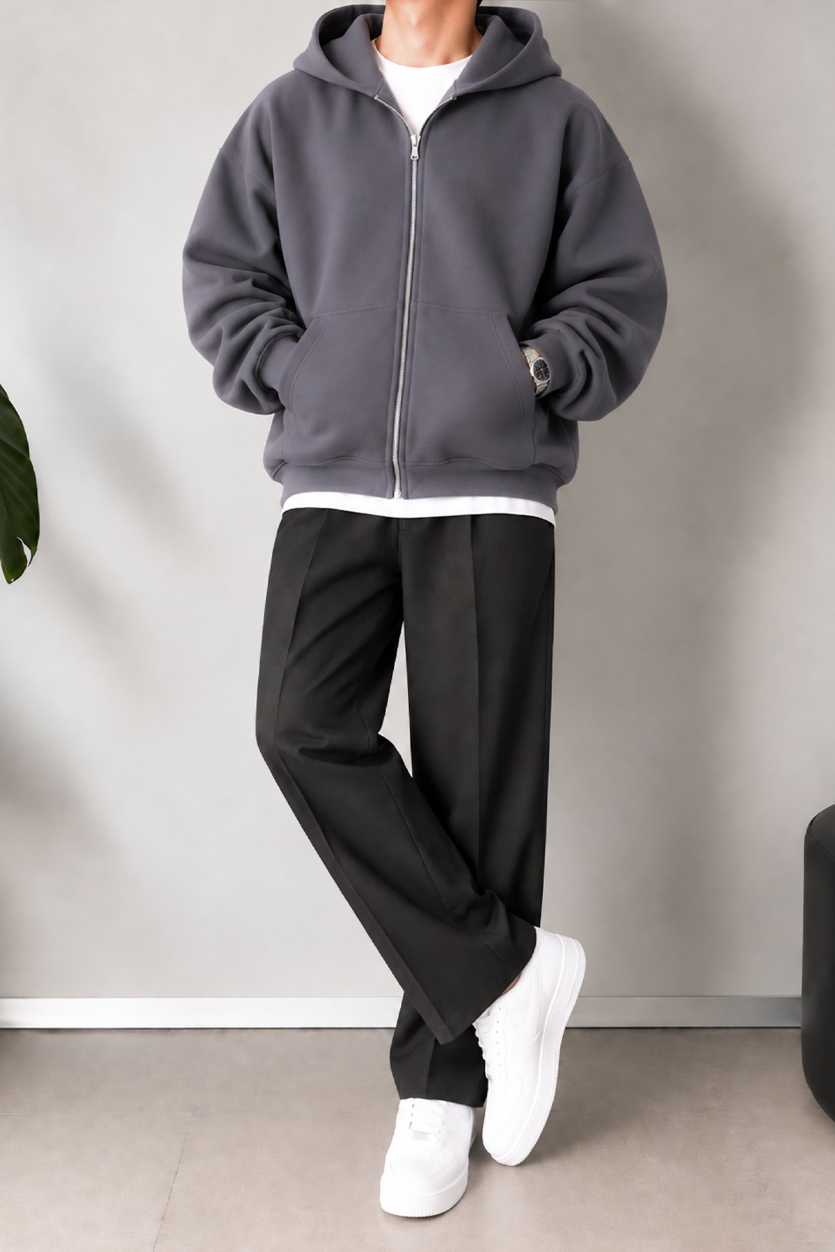 Basic Zip Hoodie