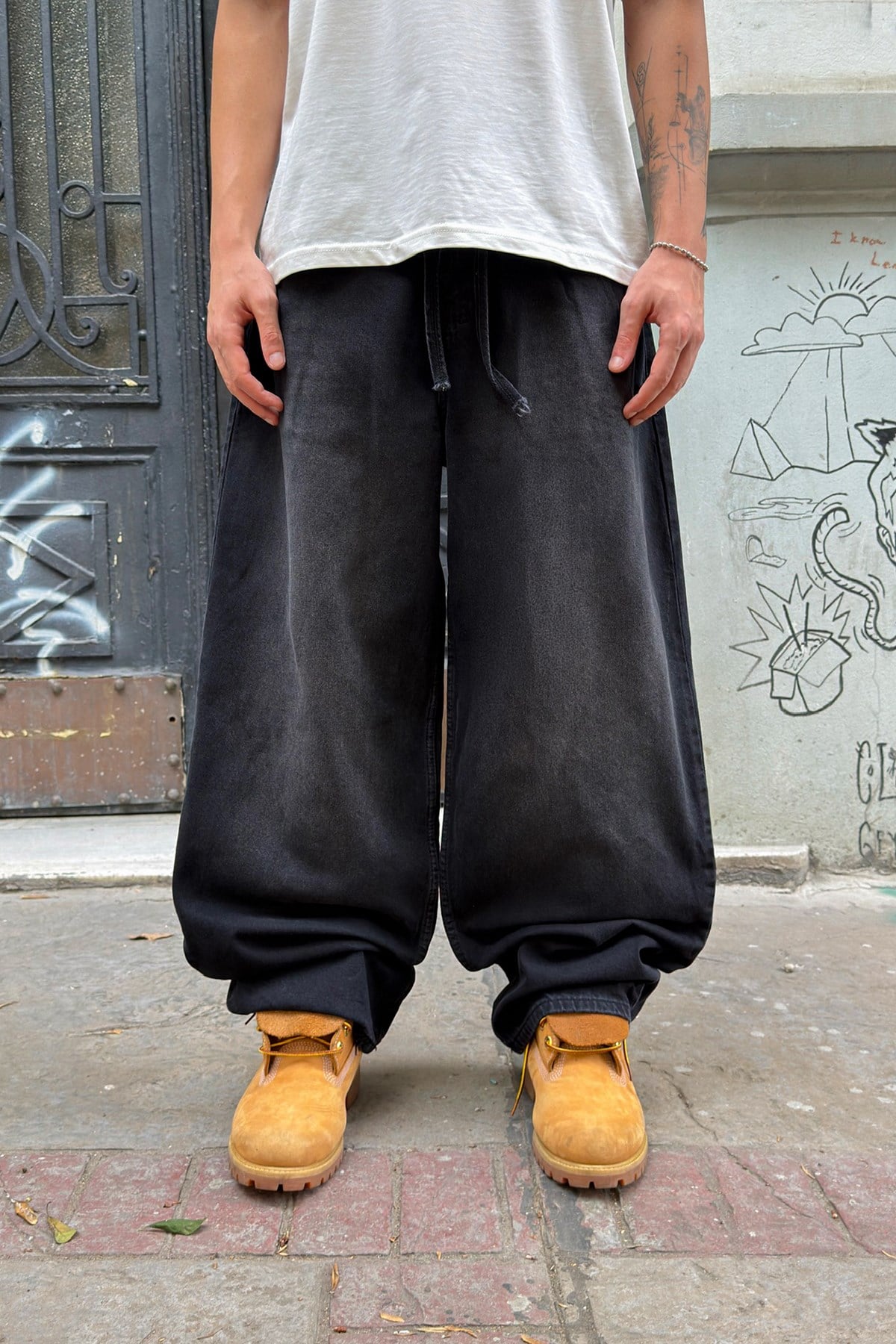 Bel Lastikli Baggy Jean