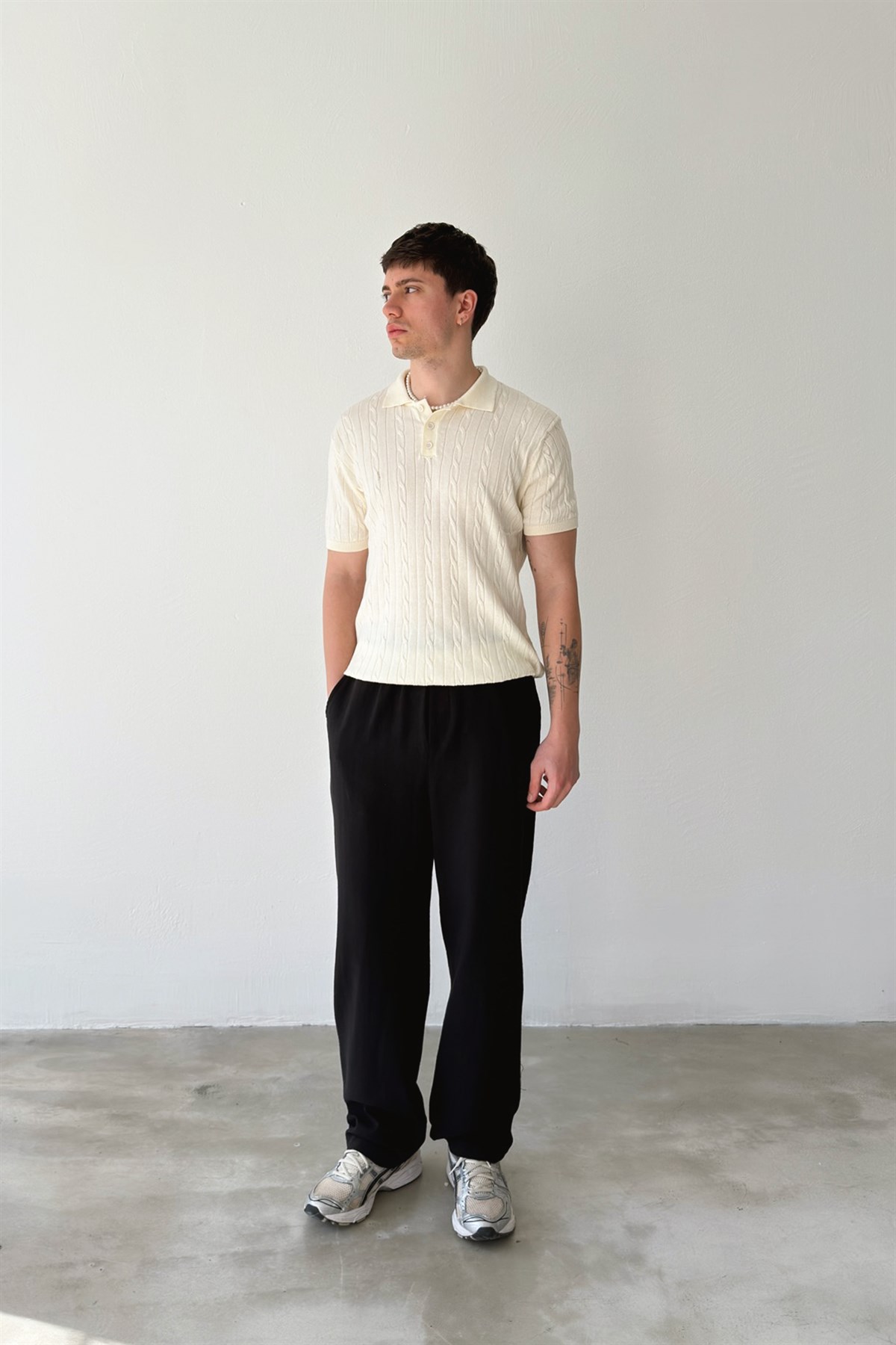 Bel Lastikli Keten Pantolon