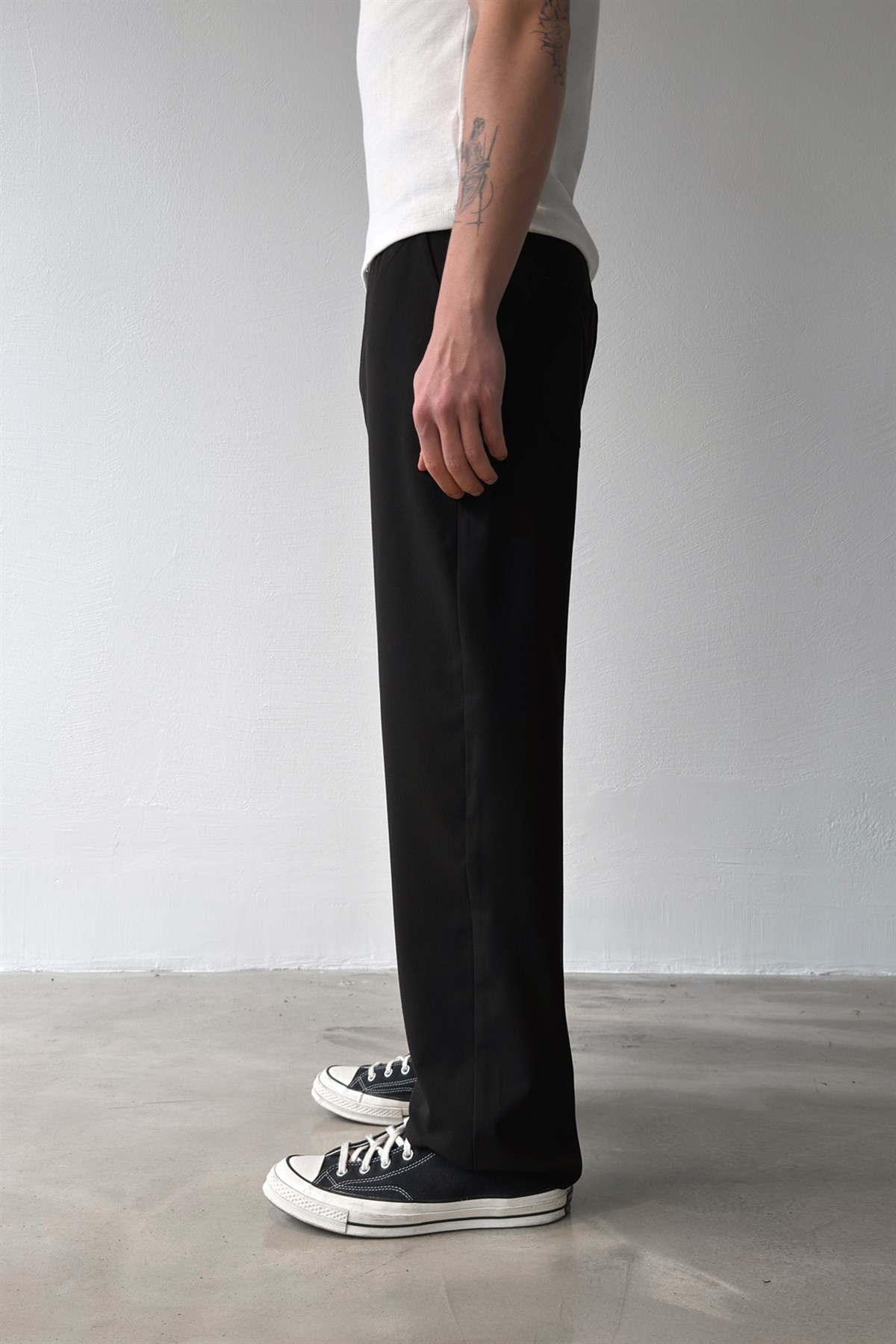 Bel Lastikli Keten Pantolon