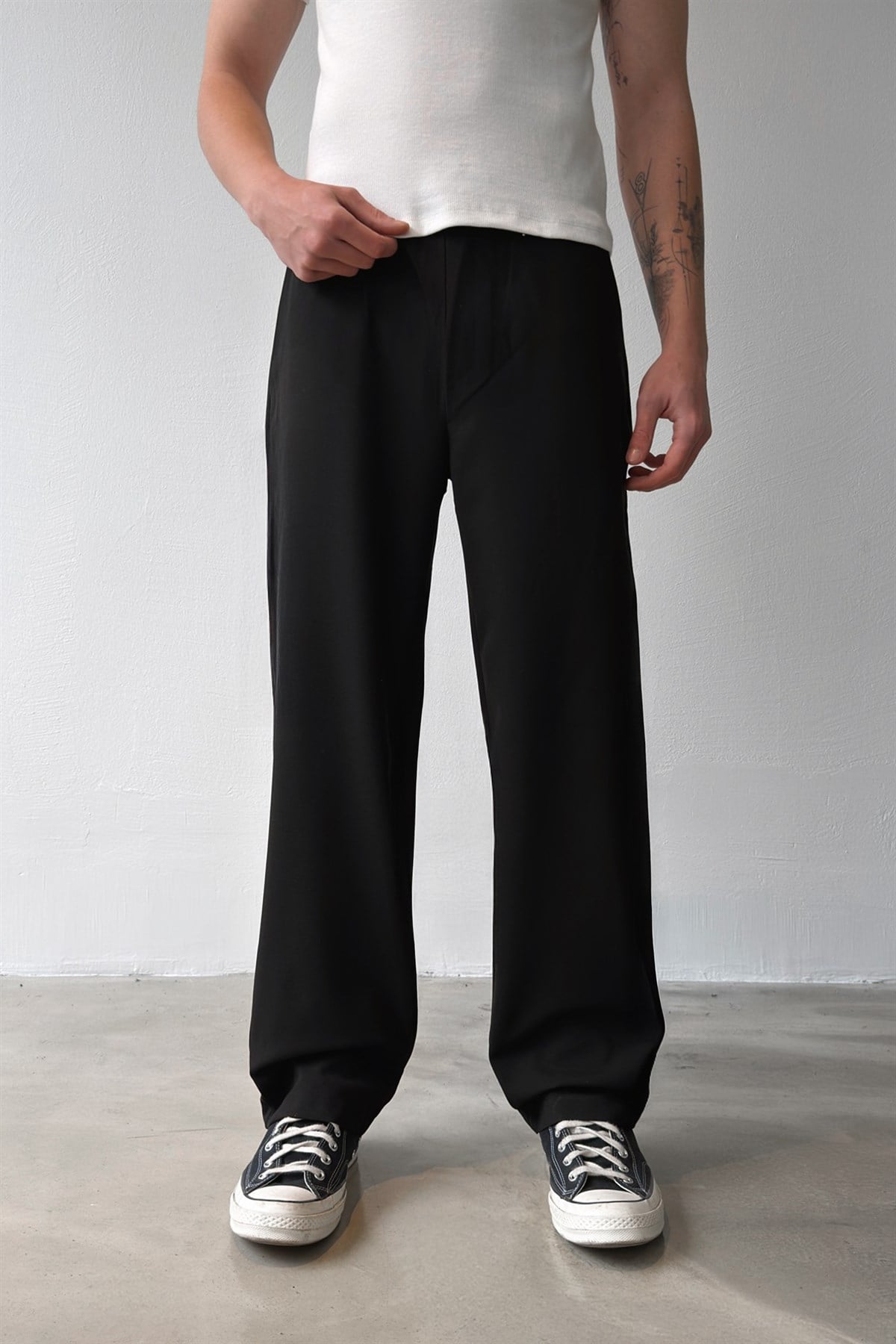 Bel Lastikli Keten Pantolon