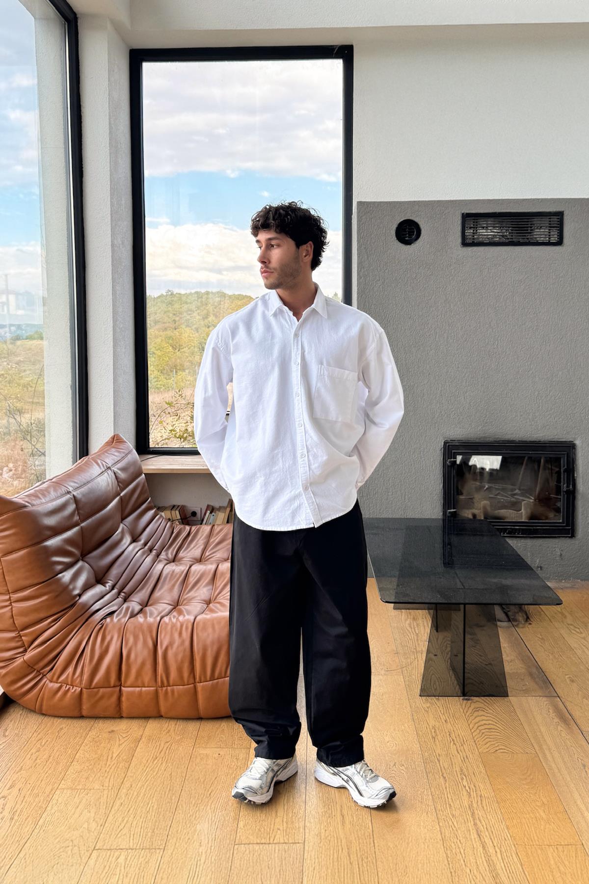 Bel Lastikli Pantolon Siyah