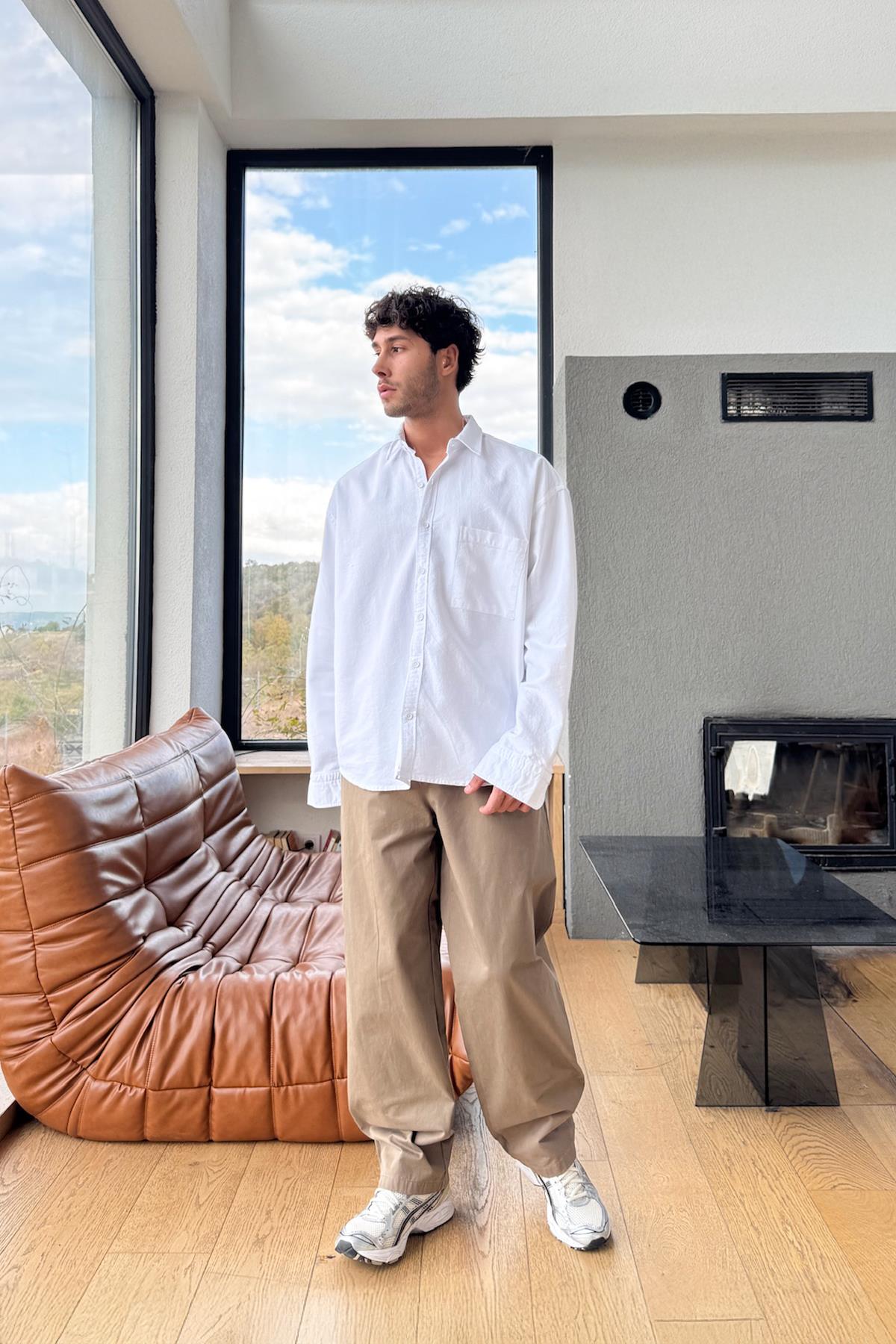 Bel Lastikli Pantolon Kahverengi