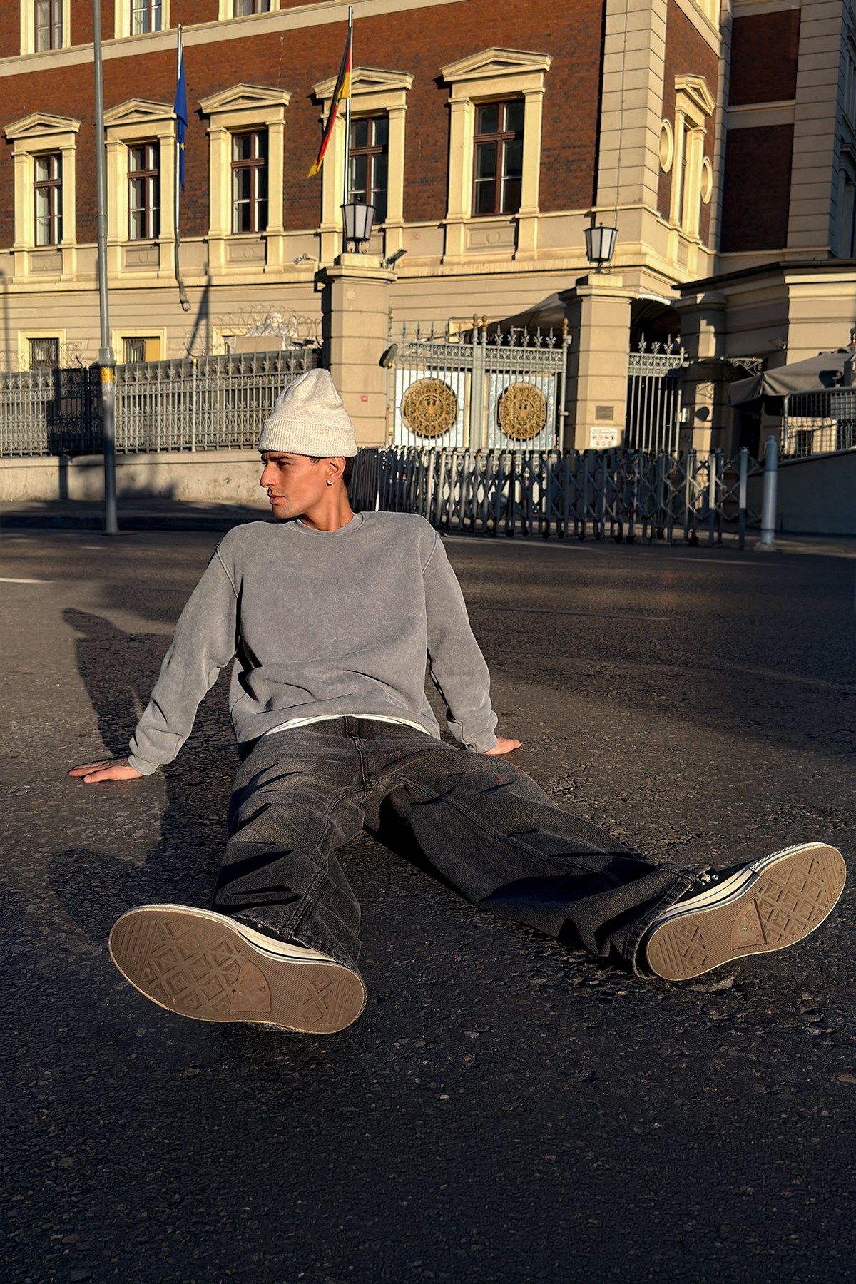Concrete Washed Grey Crewneck