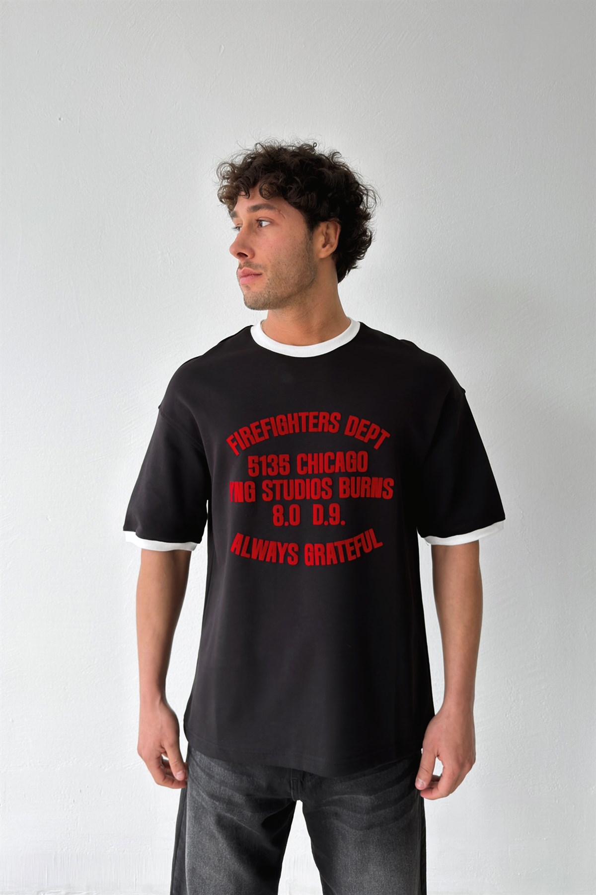 Biyeli Always Grateful Nakışlı Tişört