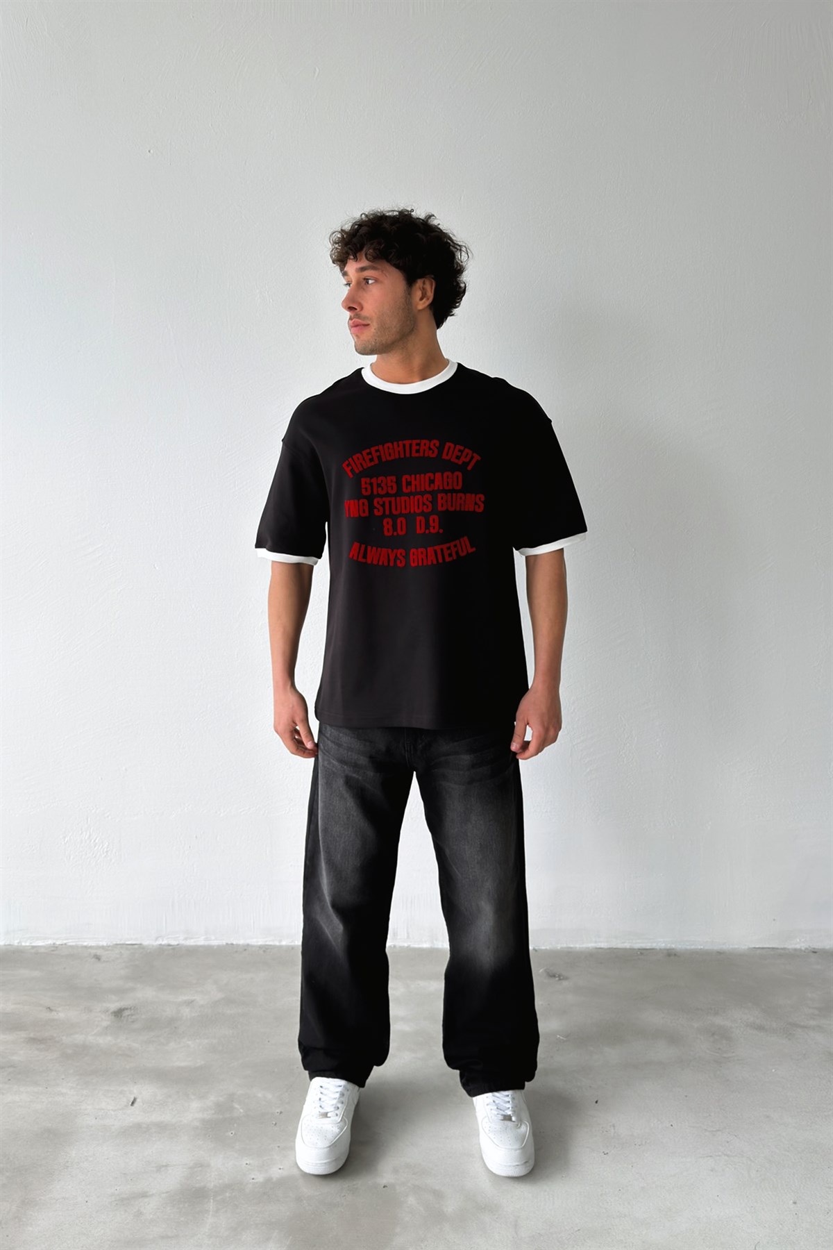 Biyeli Always Grateful Nakışlı Tişört