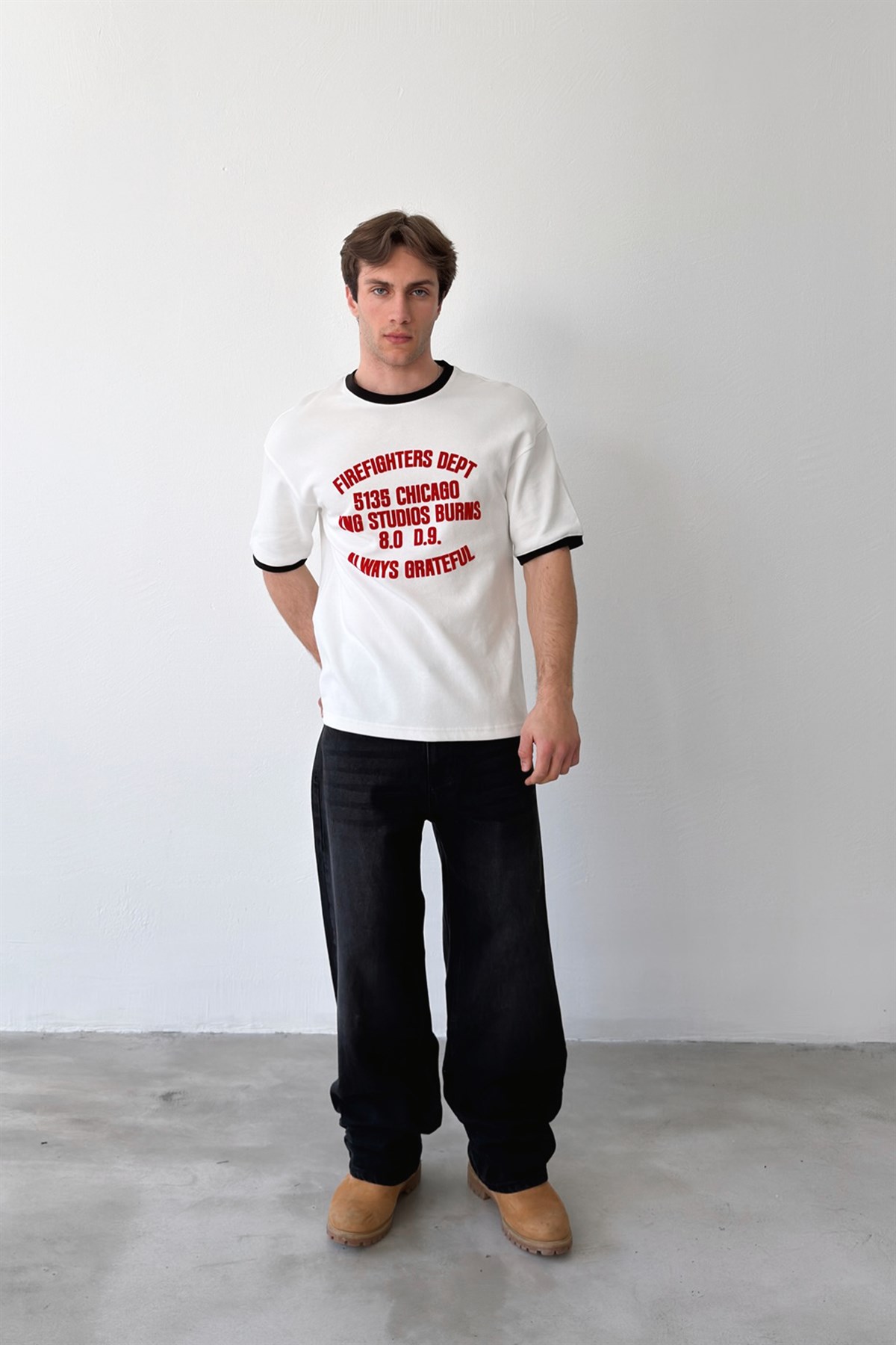 Biyeli Always Grateful Nakışlı Tişört