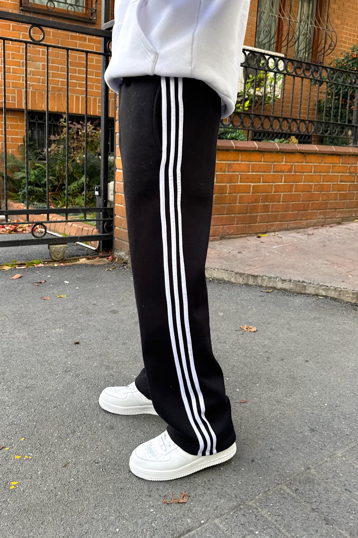 Biyeli Eşofman Altı Siyah