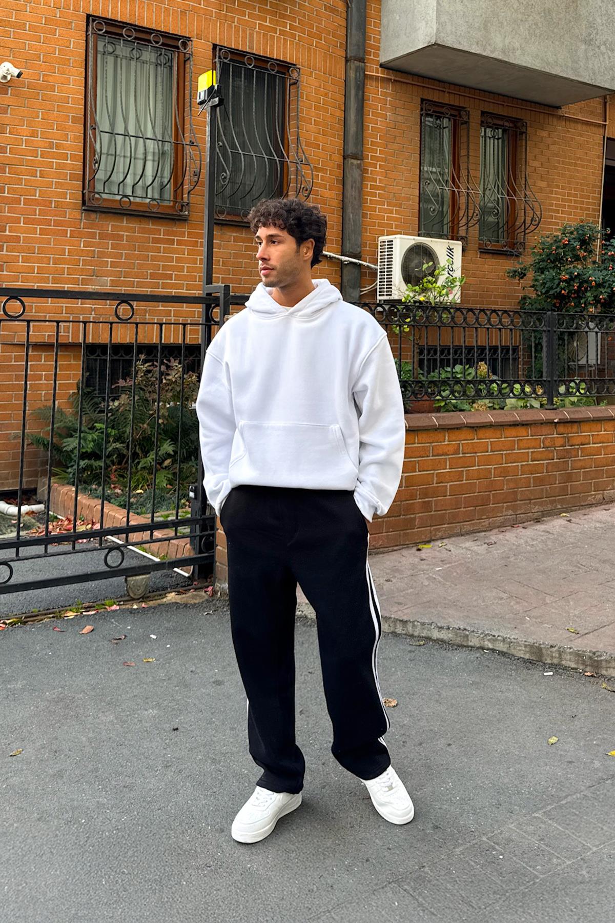 Biyeli Eşofman Altı Siyah