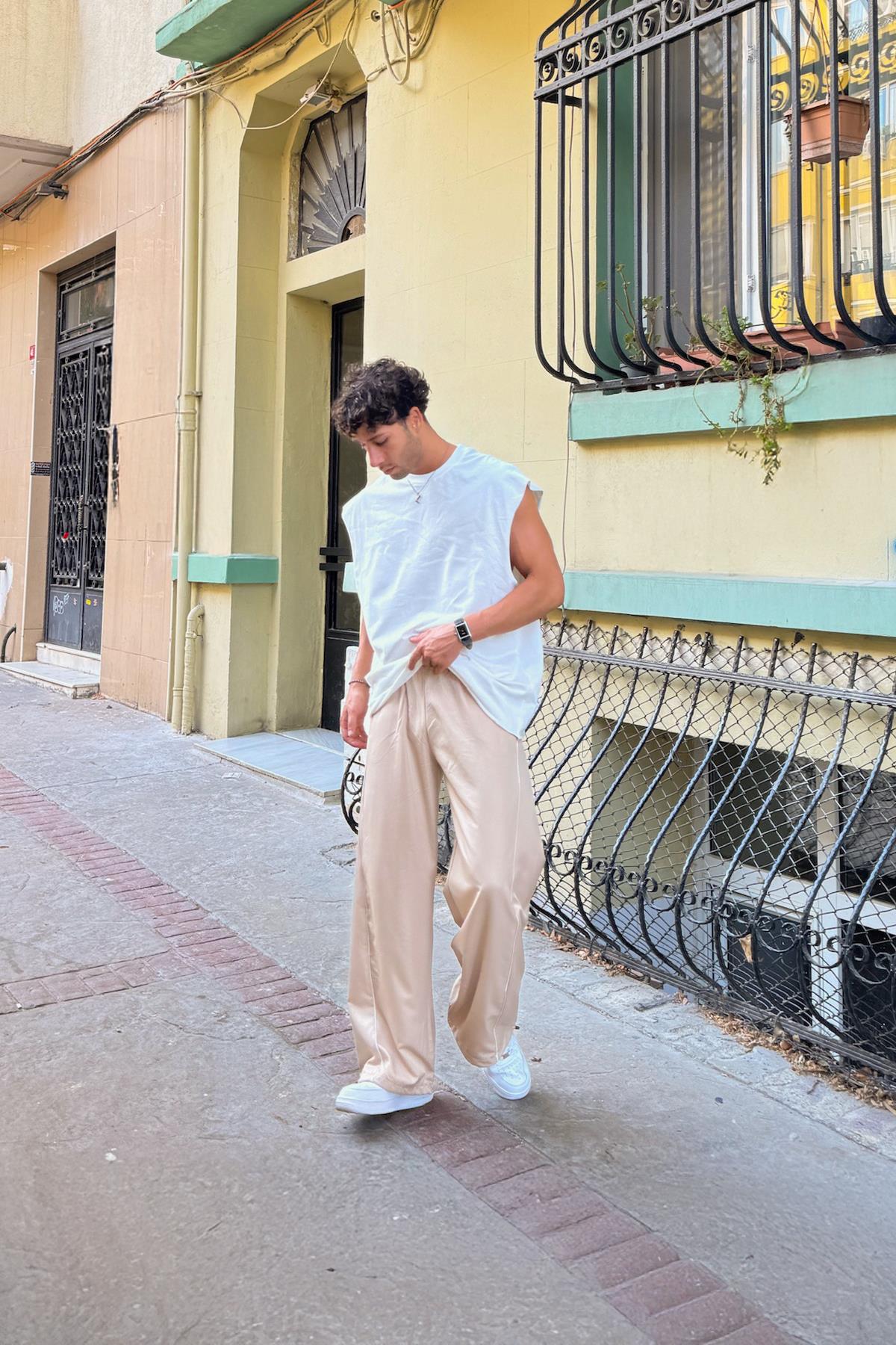 Biyeli Stoperli Paraşüt Pantolon