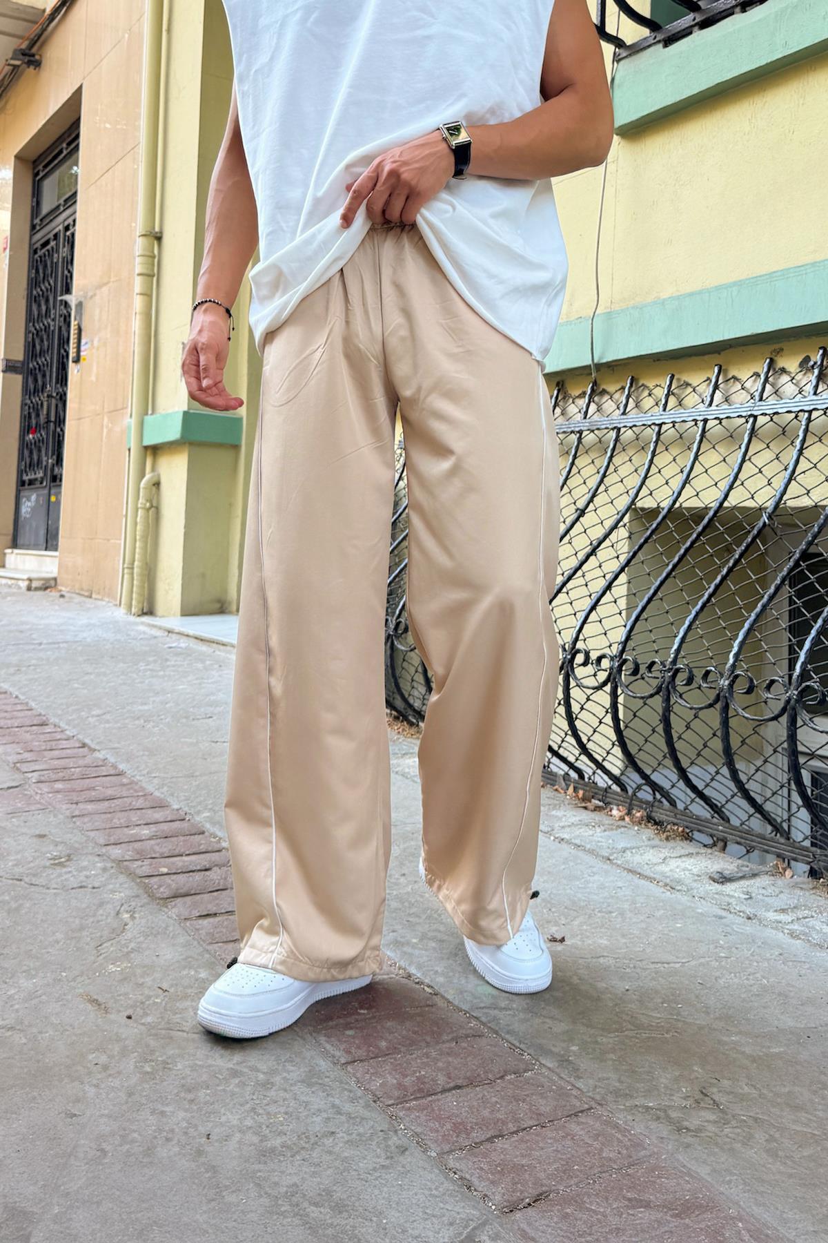 Biyeli Stoperli Paraşüt Pantolon