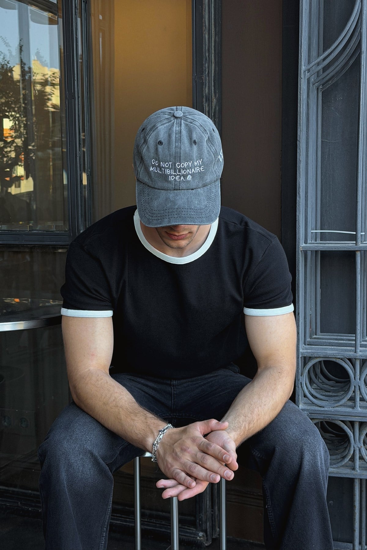 Black White Ringer Tee
