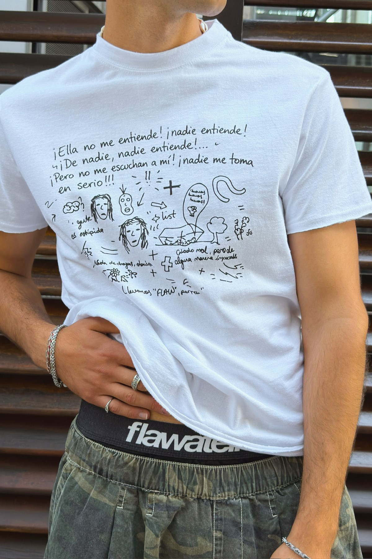 Sketch Punk Printed 70s Band tee