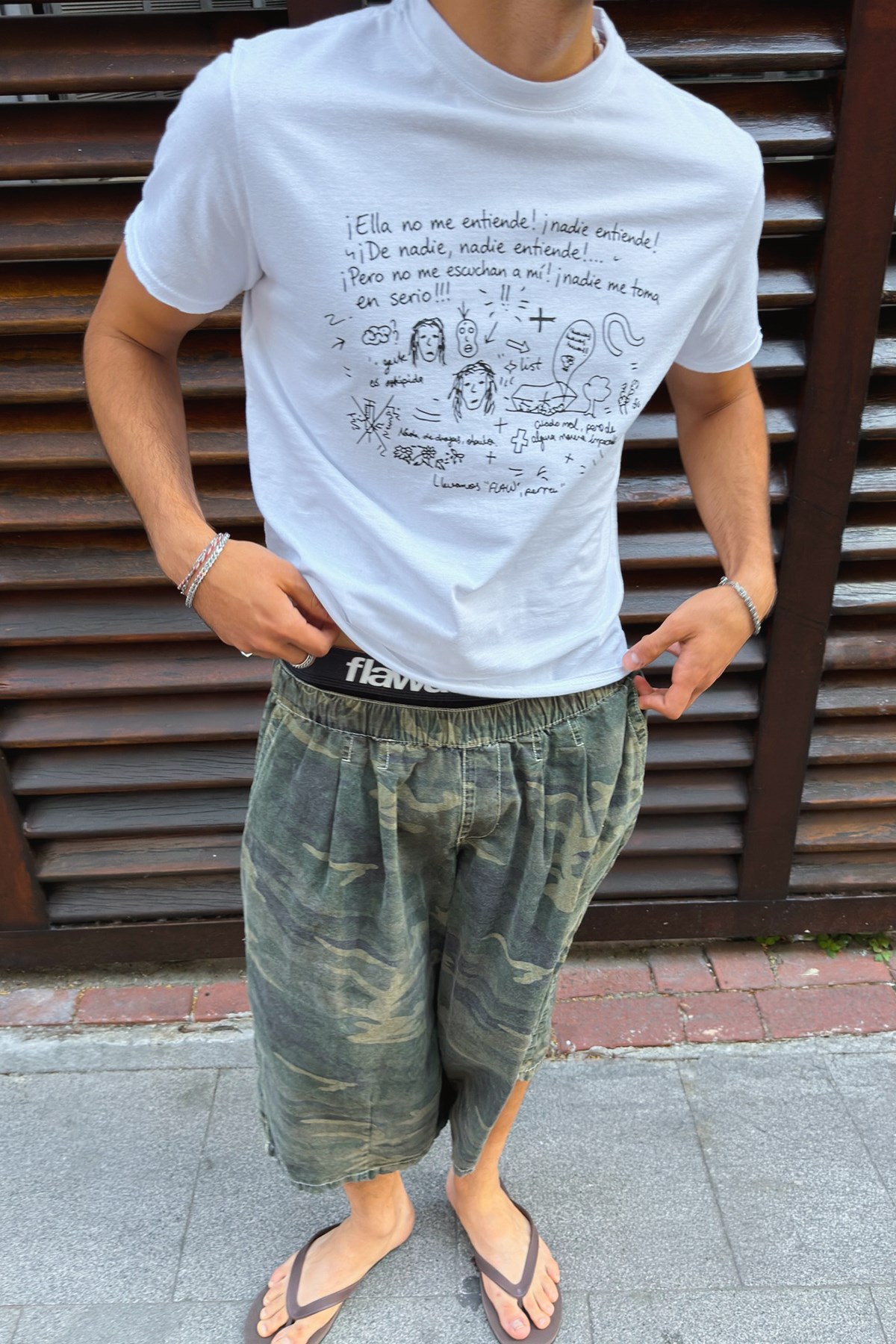 Sketch Punk Printed 70s Band tee