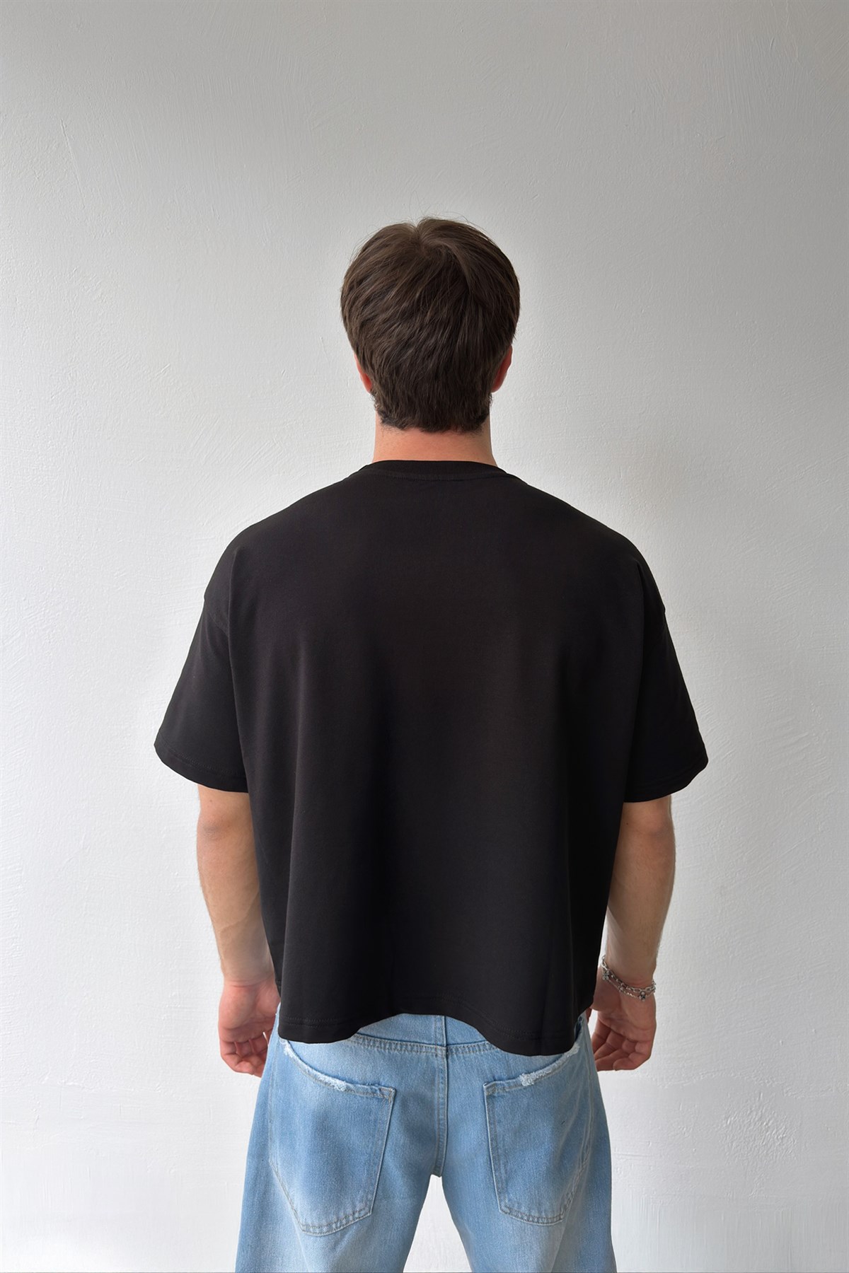 Boys Midnight Crew Baskılı Crop Tişört