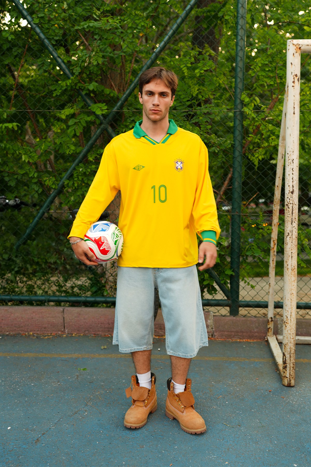 Brazil Logo Premium Oversize Uzun Kol Forma
