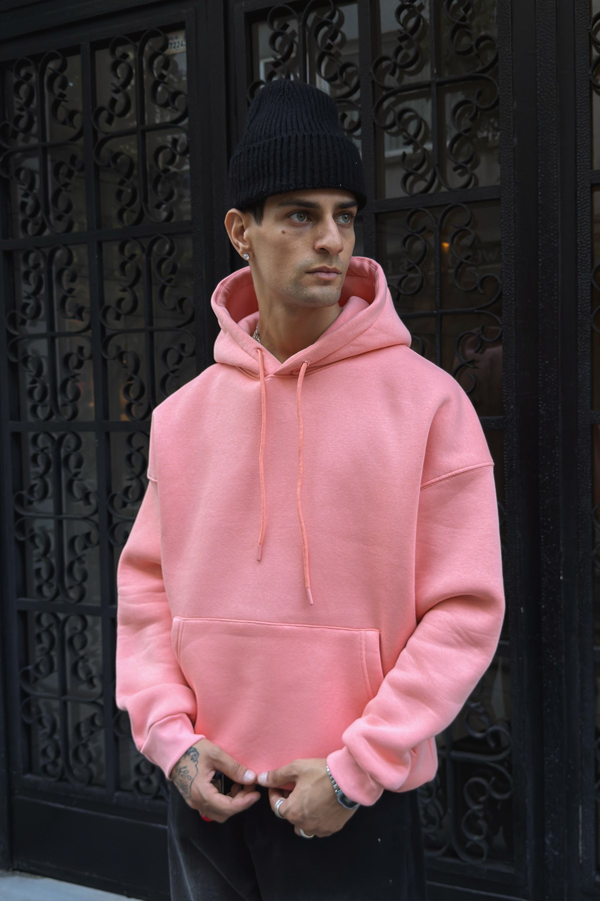 Salmon-Pink Hoodie