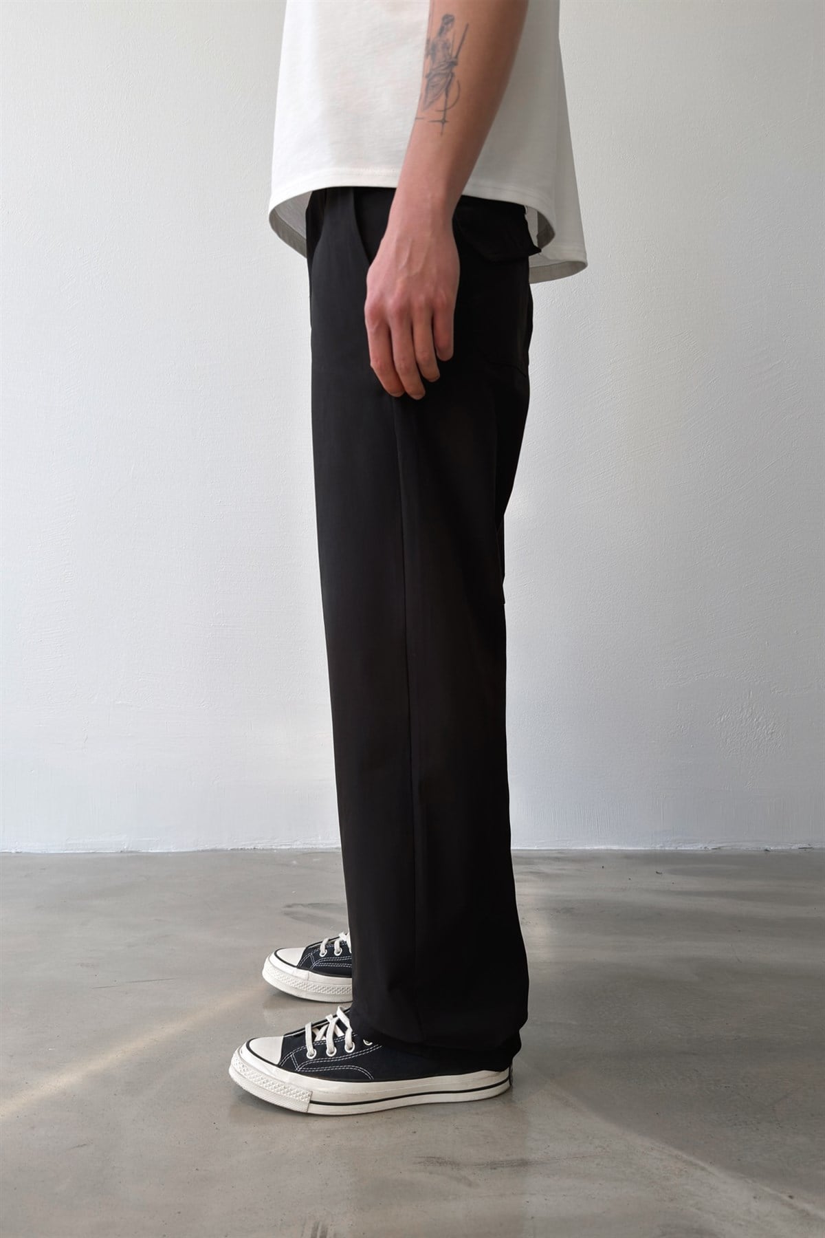 Casual Regular Fit Paraşüt Kumaş Pantolon