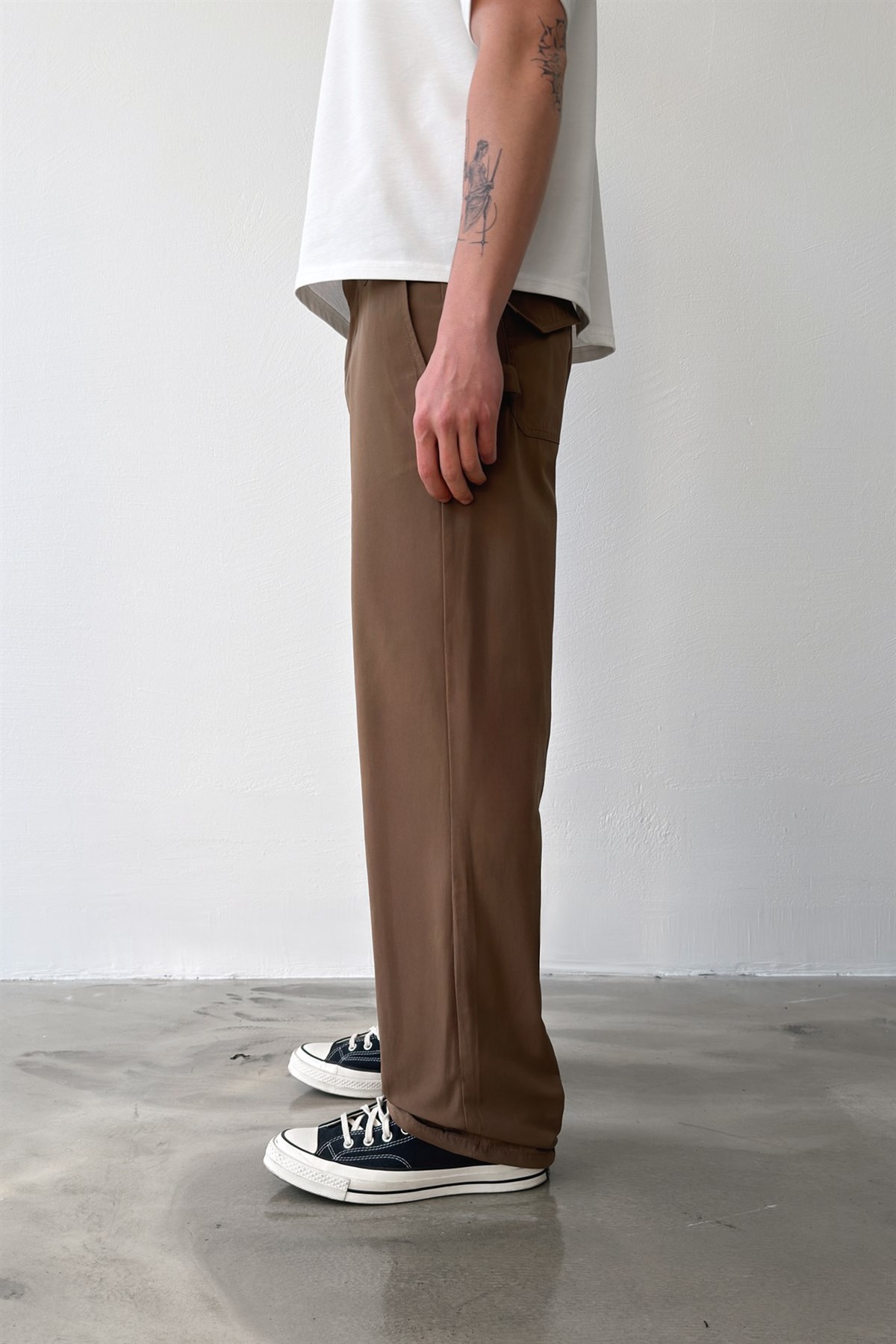 Casual Regular Fit Paraşüt Kumaş Pantolon