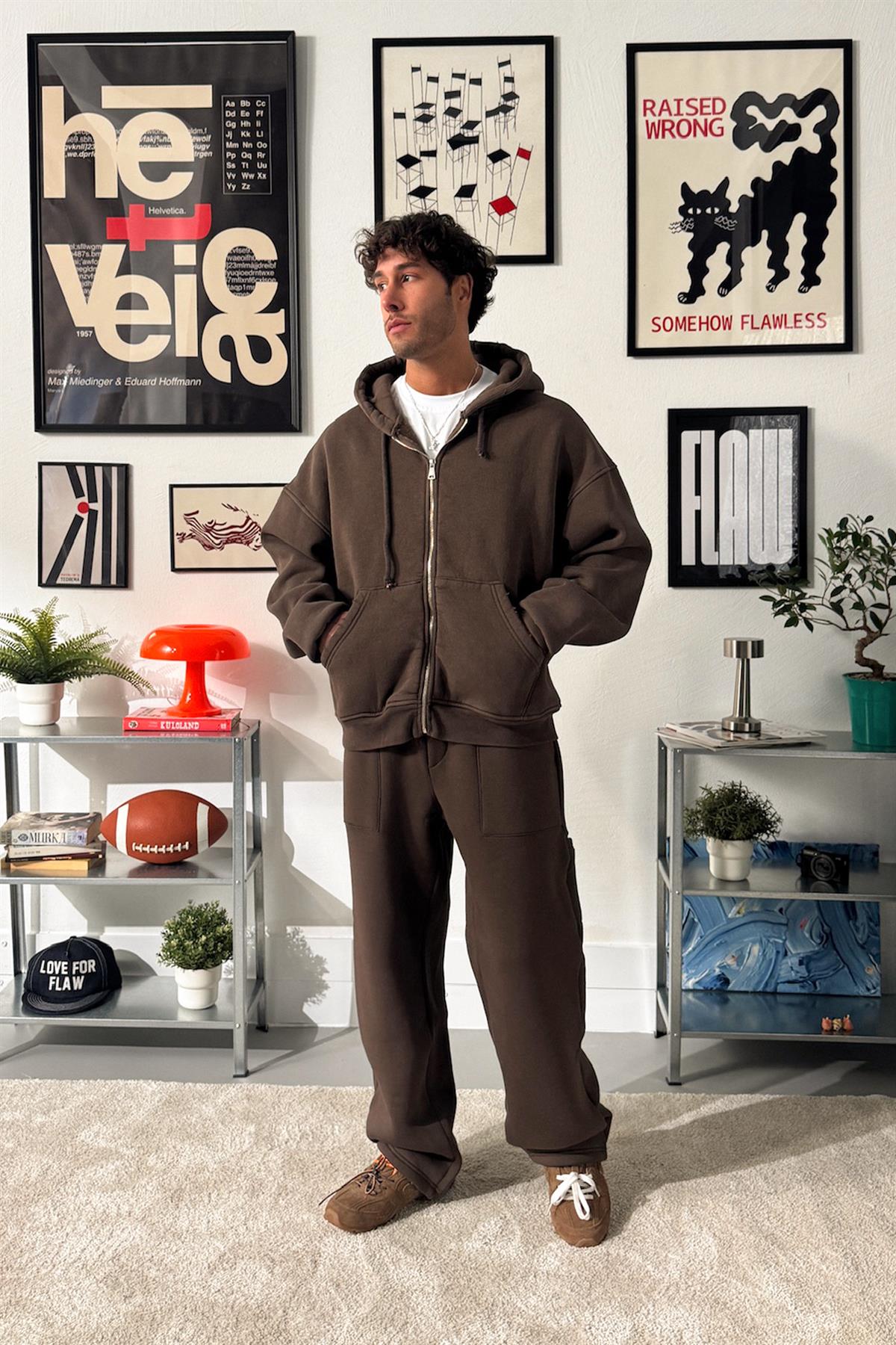 Cep Dikiş Detaylı Baggy Eşofman