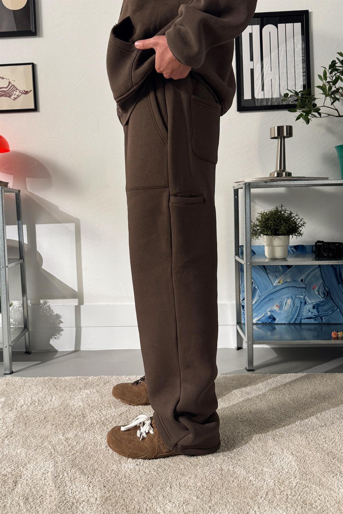 Cep Dikiş Detaylı Baggy Eşofman