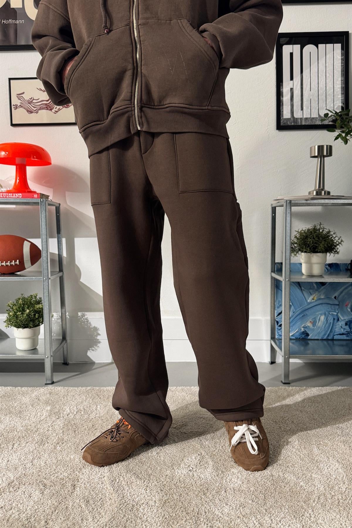 Cep Dikiş Detaylı Baggy Eşofman