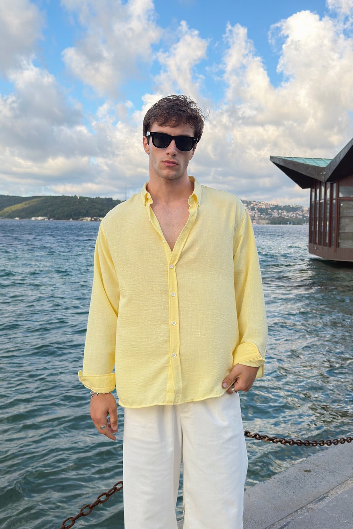 Chill Cozy Relax Fit Sarı Gömlek
