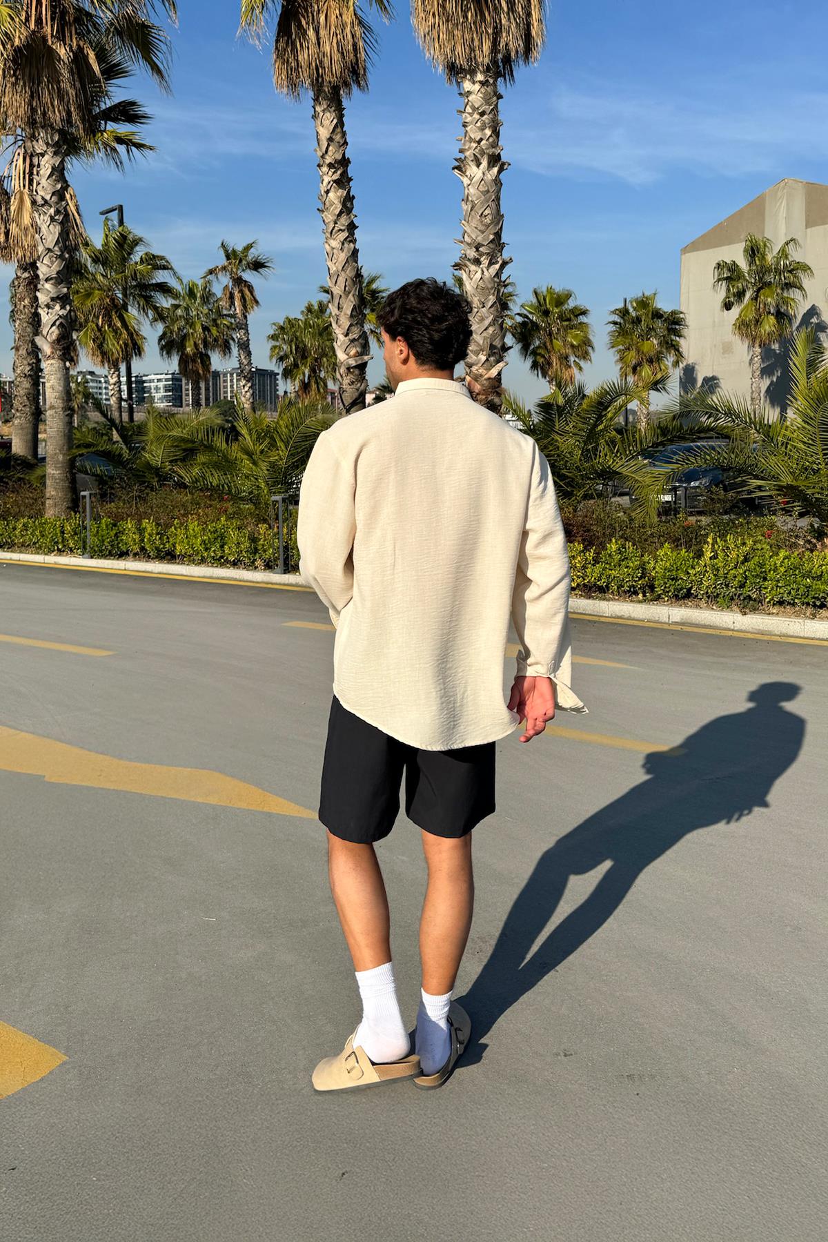 Chill Cozy Relax Fit Gömlek Bej