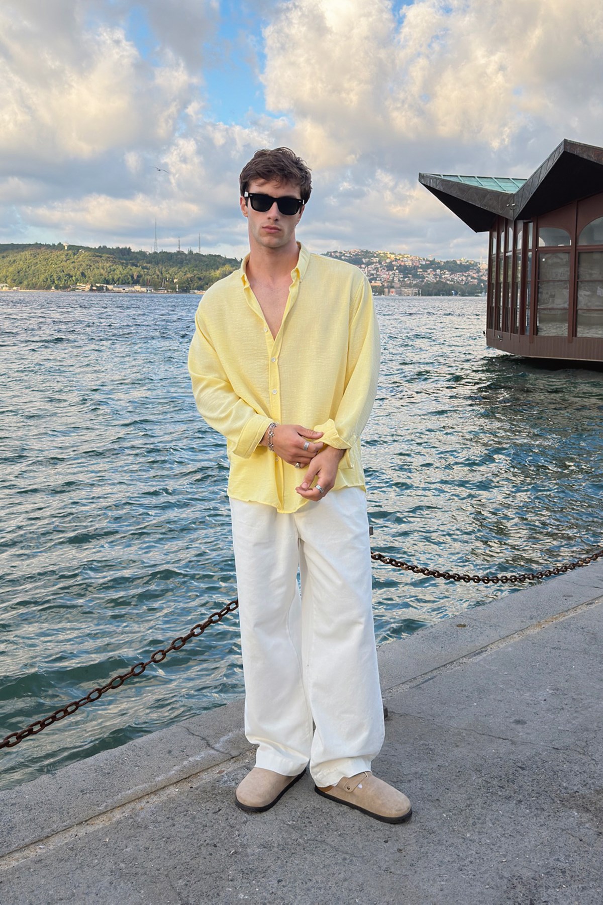 Chill Cozy Relax Fit Sarı Gömlek