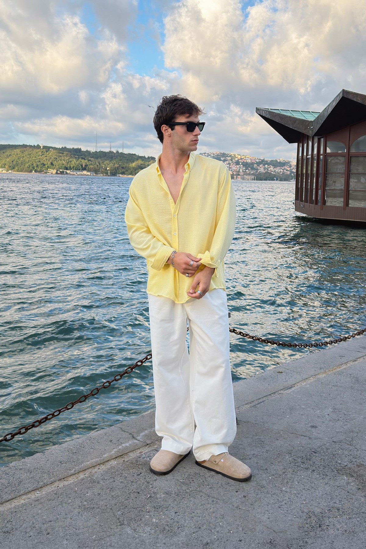 Chill Cozy Relax Fit Sarı Gömlek