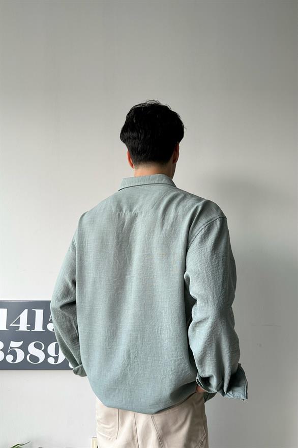 Chill Cozy Relax Fit Açık Yeşil Gömlek