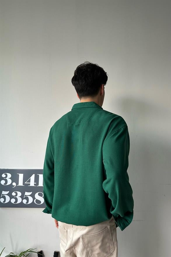 Chill Cozy Relax Fit Yeşil Gömlek