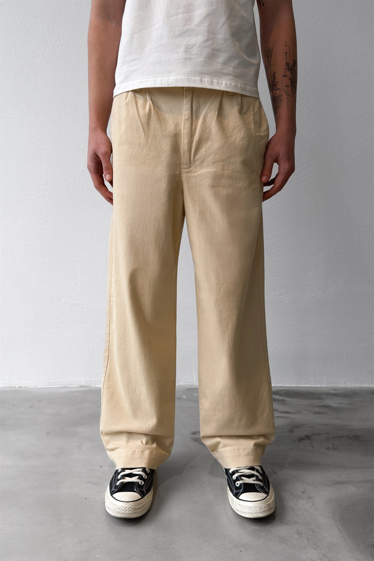 Çift Pileli Boyfriend Pantolon