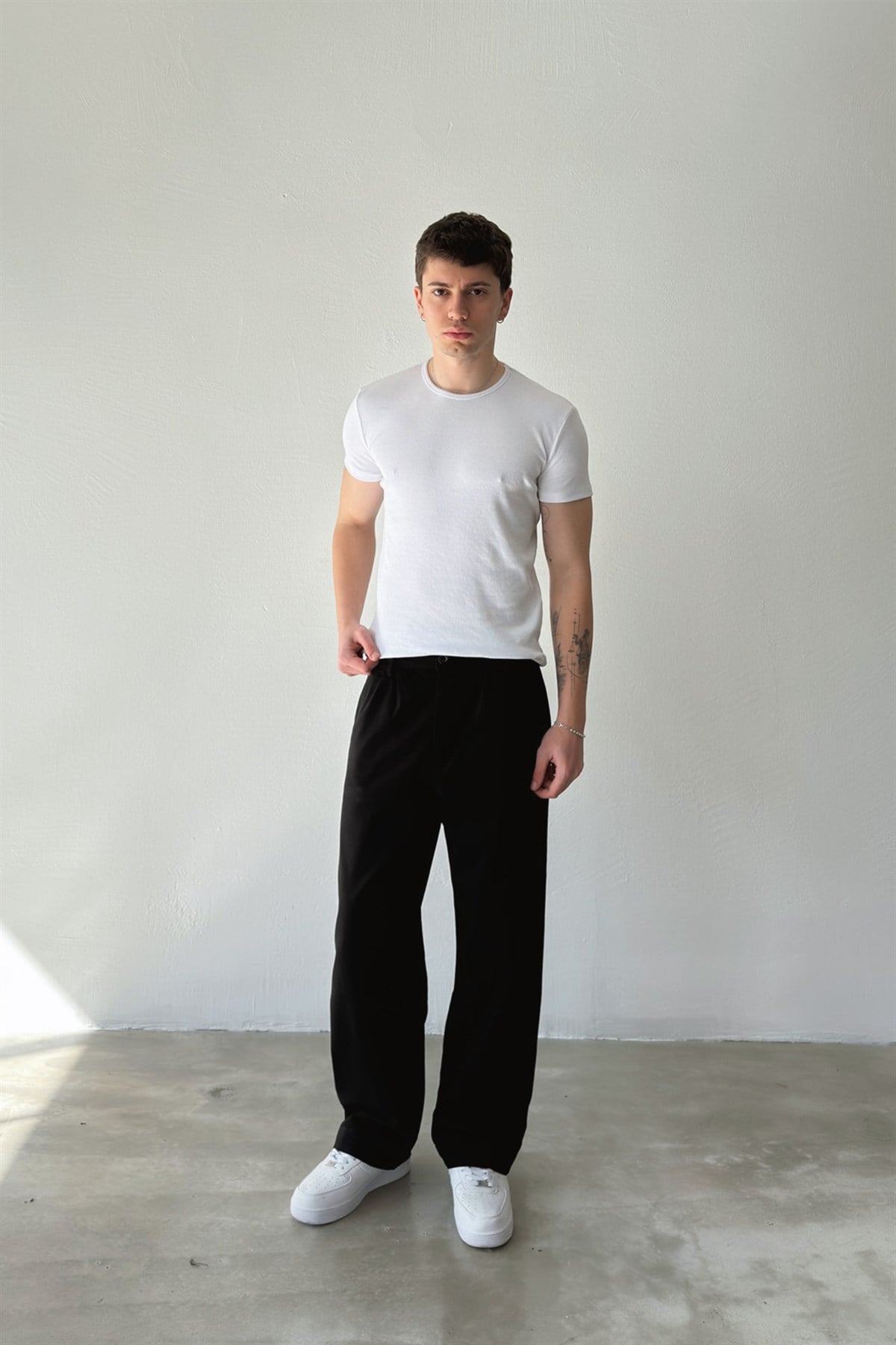 Çift Pileli Boyfriend Pantolon