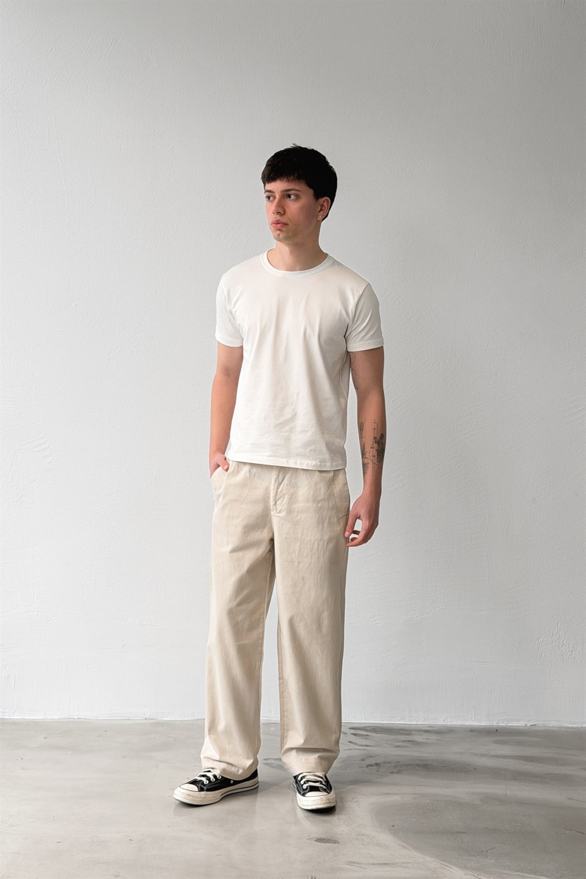 Çift Pileli Boyfriend Pantolon