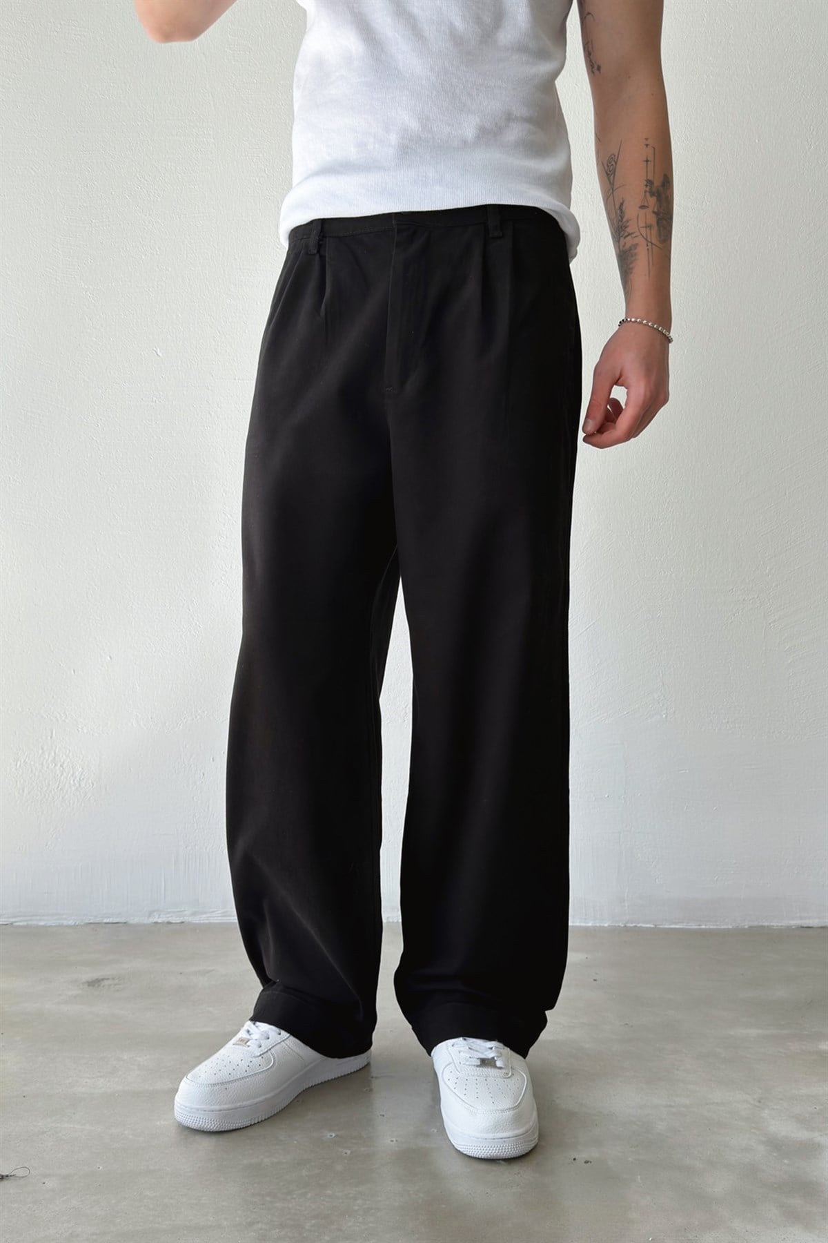 Çift Pileli Boyfriend Pantolon